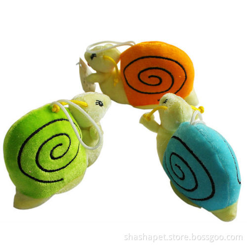 Factory wholesale Snail pet plush toy dog toy cat toy